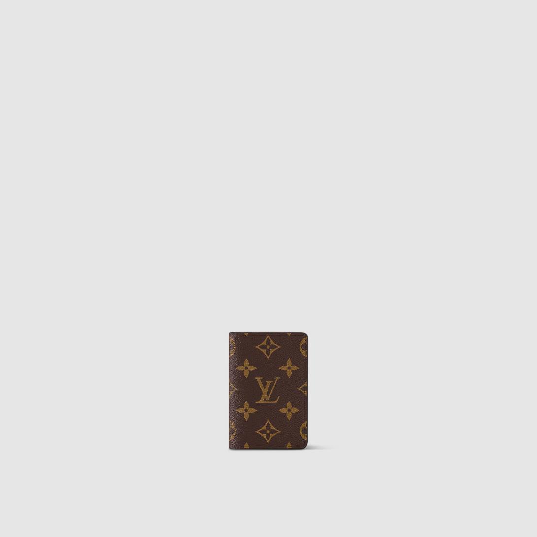 Ví Louis Vuitton Pocket Organizer Monogram Nam Nâu